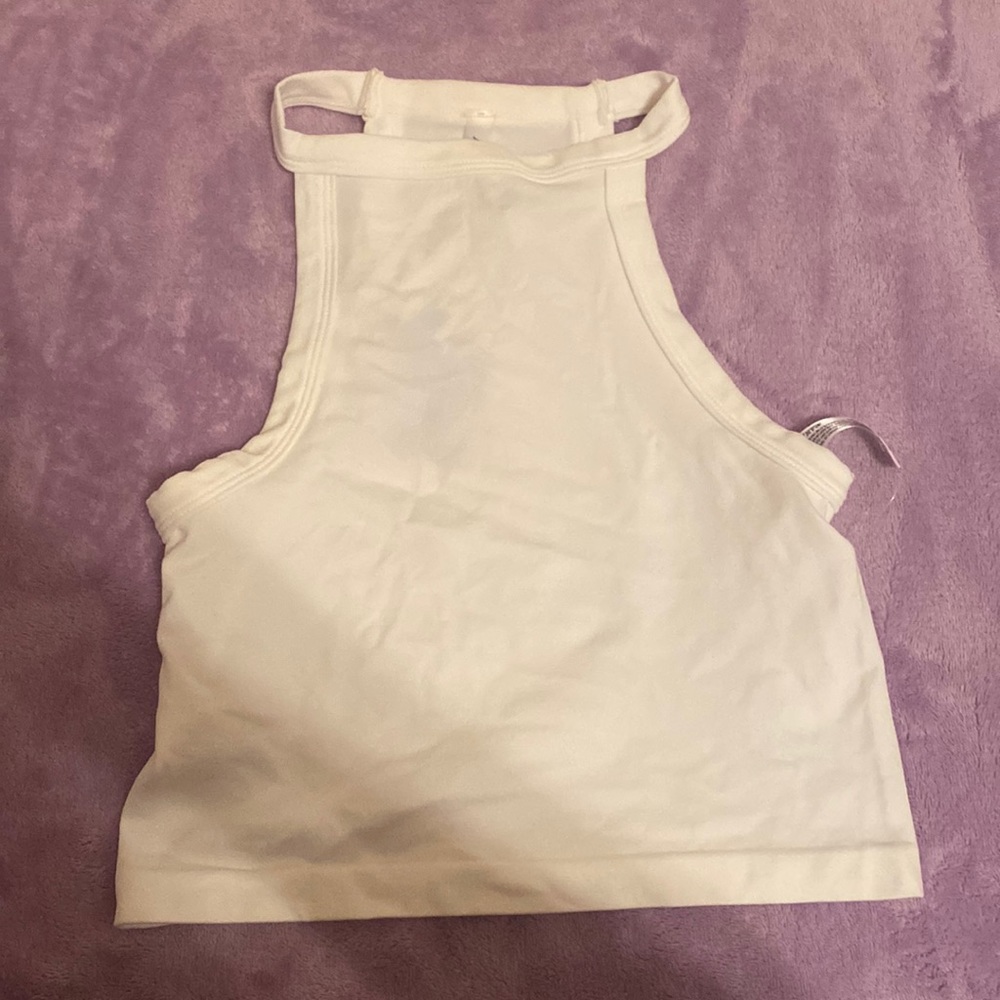 White Nylon Tank Top